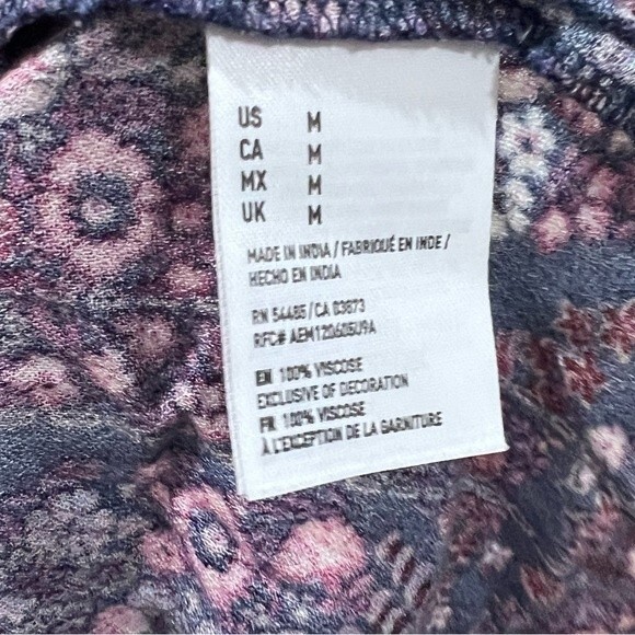 American Eagle long sleeve boho wrap top romper size medium - Picture 7 of 8